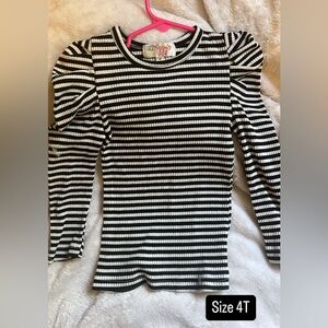 Long sleeve striped girls top
